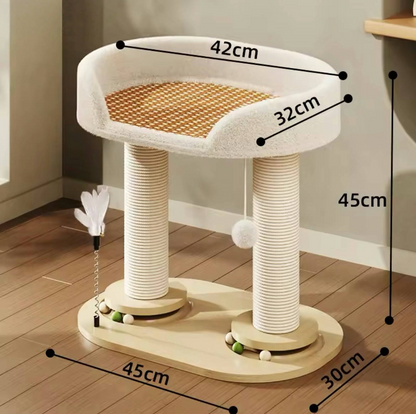 Sisal Cat Climbing Tree With Playtime Turntable