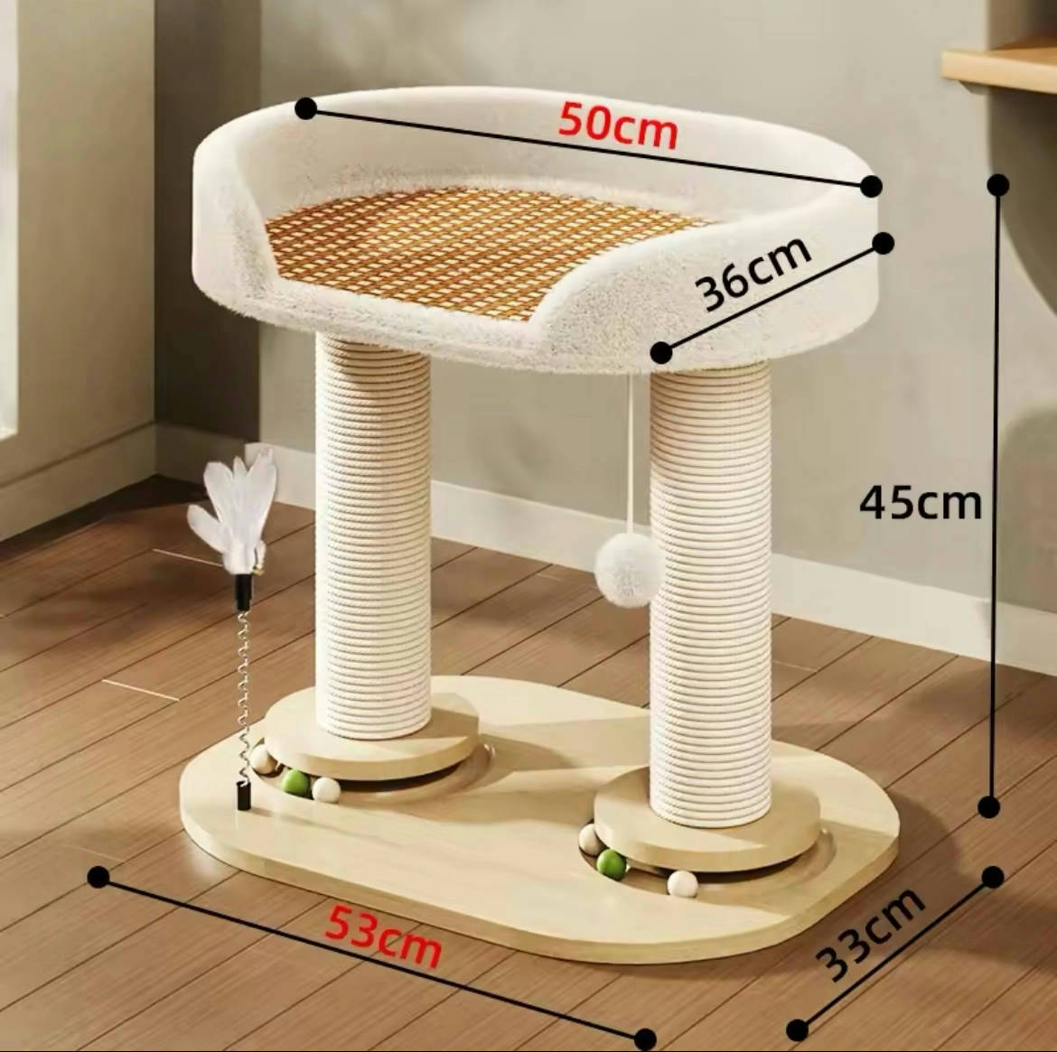 Sisal Cat Climbing Tree With Playtime Turntable