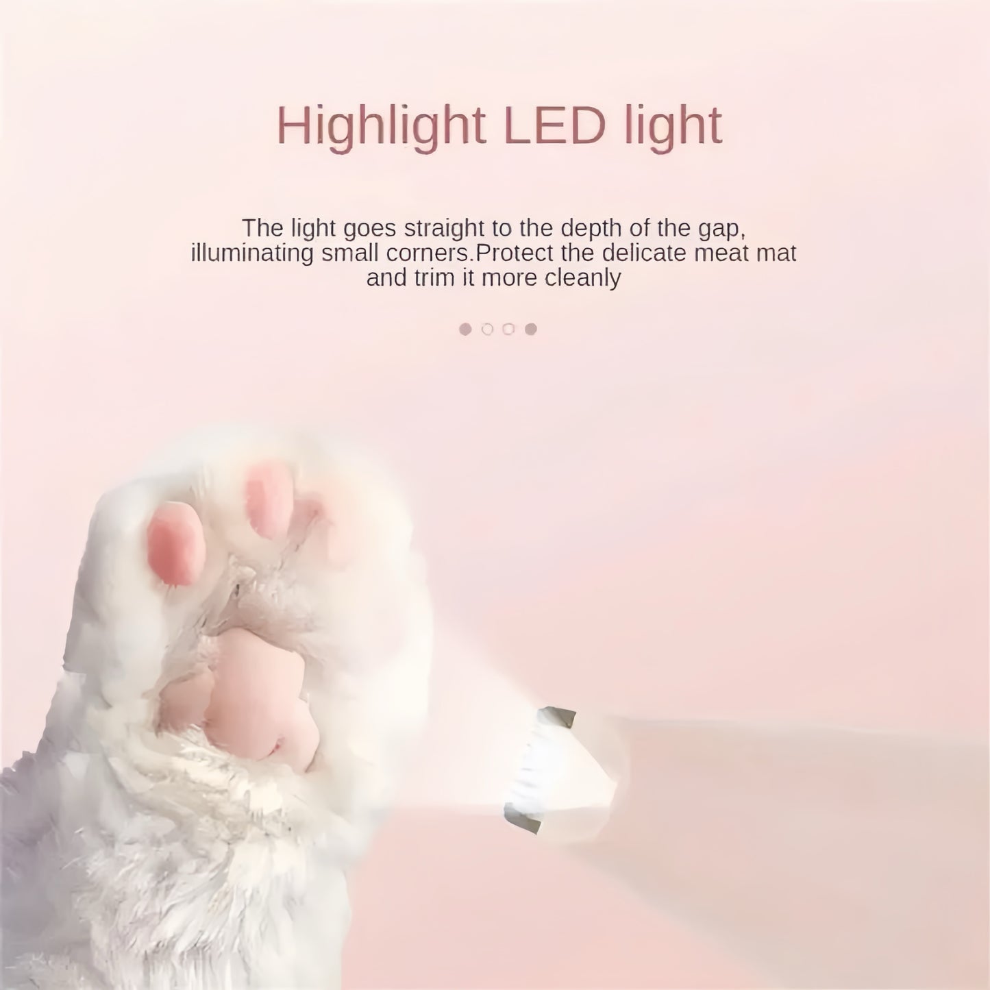 LED Light USB Rechargeable Electric Pet Hair Trimmer