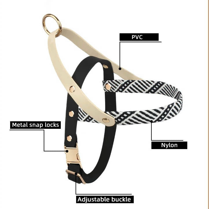 No Pull Neutral Soft Nylon Pet Harness And Leash Set