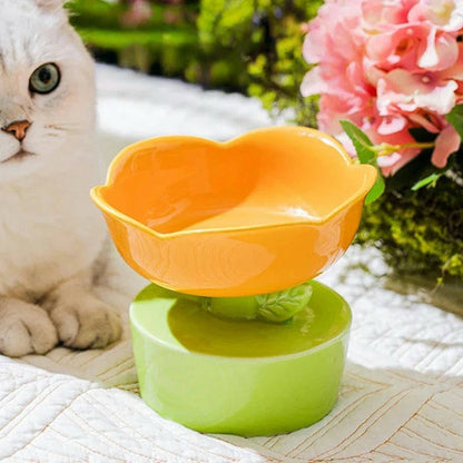 Flower Shaped Bowl Elevated Pet Tableware