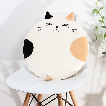 Cartoon Cat Round Memory Foam Cushion