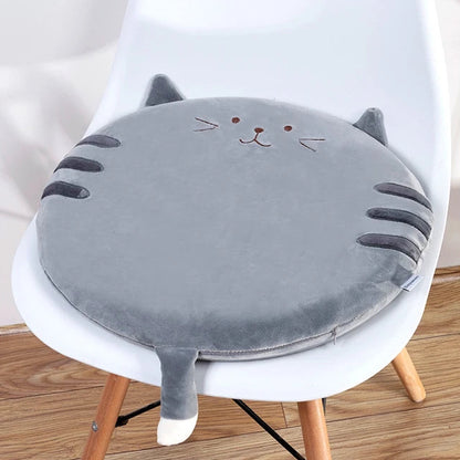 Cartoon Cat Round Memory Foam Cushion