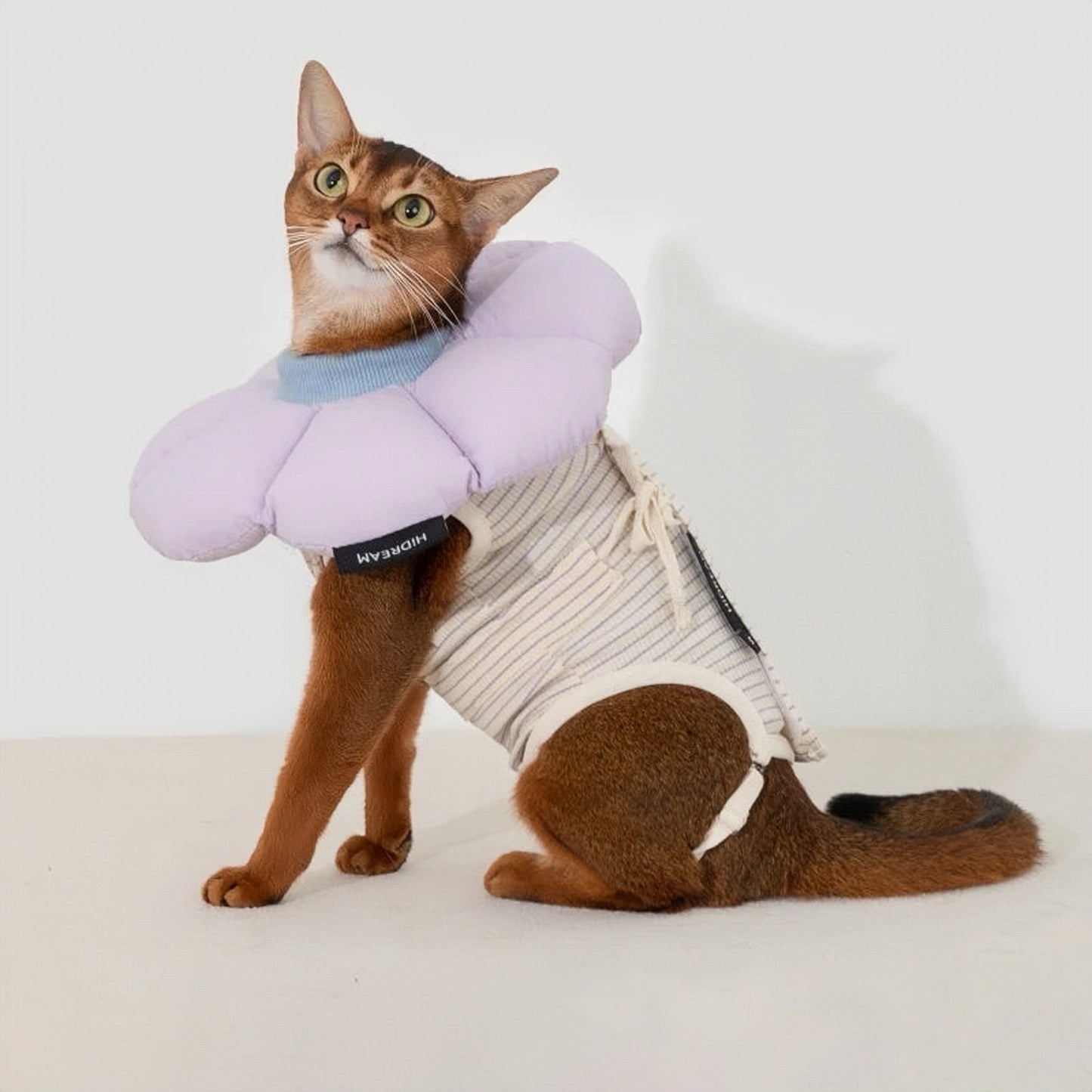 Breathable Striped Pet Postoperative Overalls