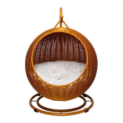 Luxurious Rattan Cradle Swing Pet Nest