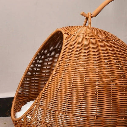 Luxurious Rattan Cradle Swing Pet Nest