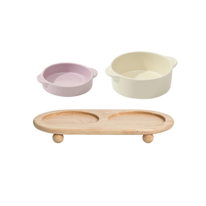 Single or Double Raised Pet Tableware