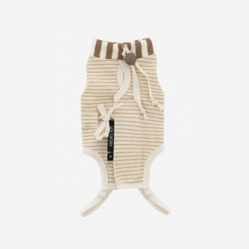 Breathable Striped Pet Postoperative Overalls