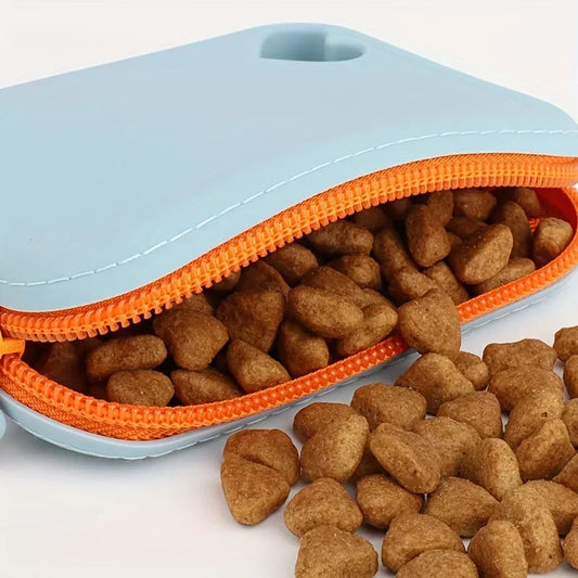 Heart Cut Out Portable Silicone Storage Pet Snack Bag