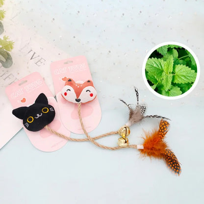 Animal Pet Toy With Catnip Feather Bell