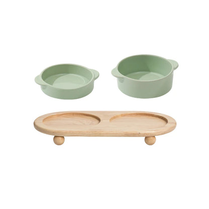 Single or Double Raised Pet Tableware