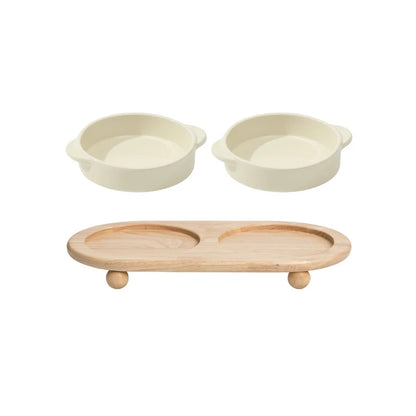 Single or Double Raised Pet Tableware