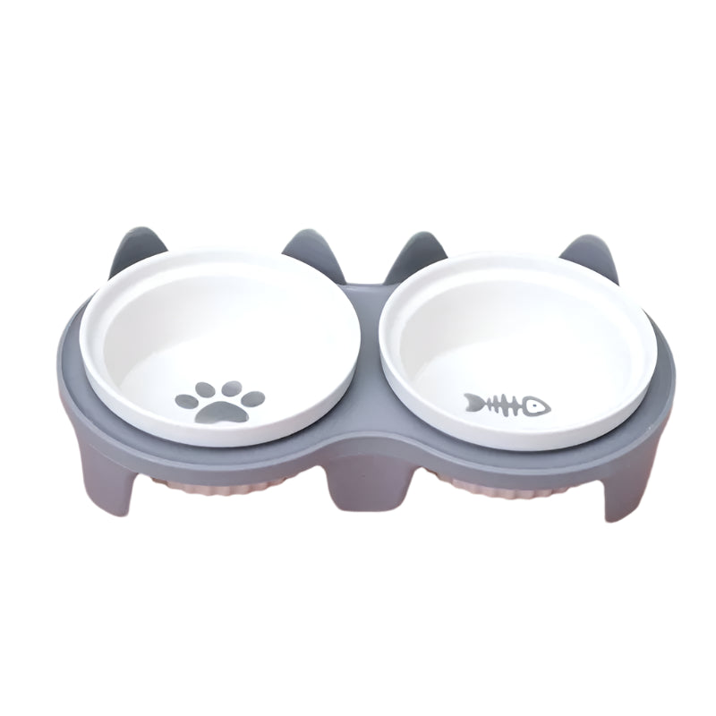 Fish Bone and Paw Print Pet Tableware