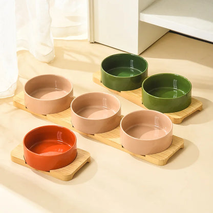 Multipurpose Bamboo Base Pet Tableware