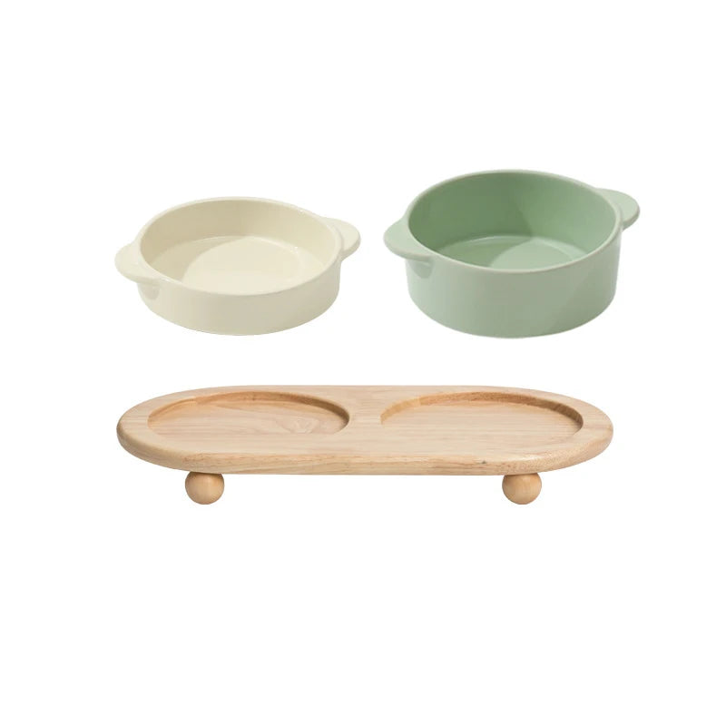 Single or Double Raised Pet Tableware