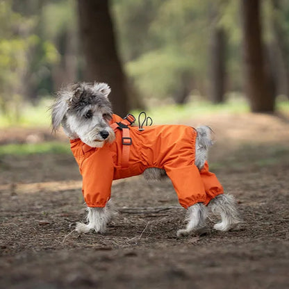 Waterproof Reflective Pet Raincoat Overalls with Adjustable Harness