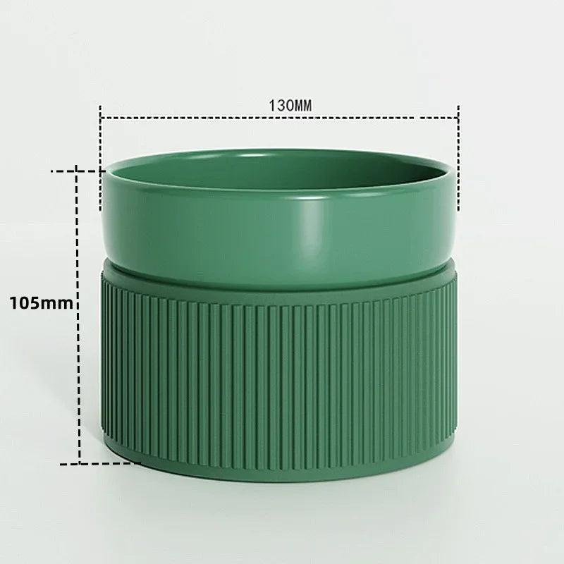 Round Textured Ribbed Base Pet Tableware