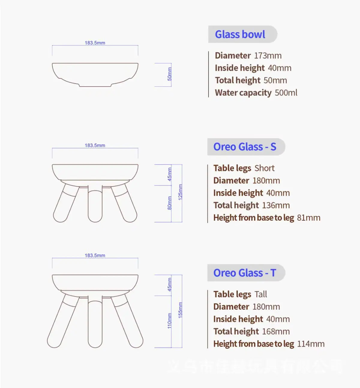 Transparent Glass Bowl Tableware