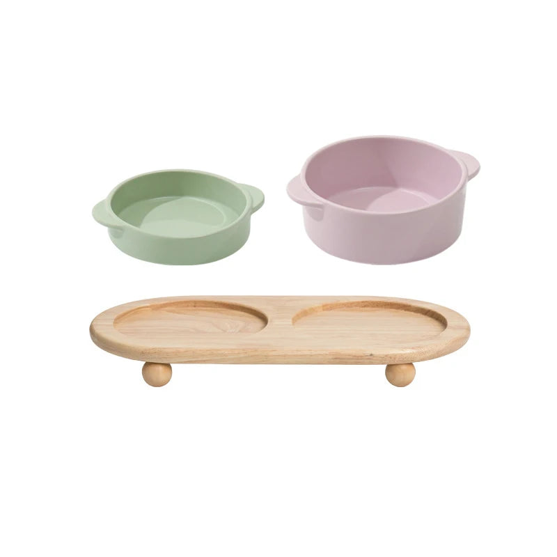 Single or Double Raised Pet Tableware