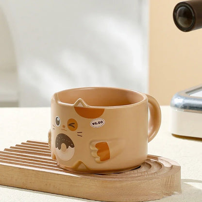 Stackable Cartoon Cat Mug