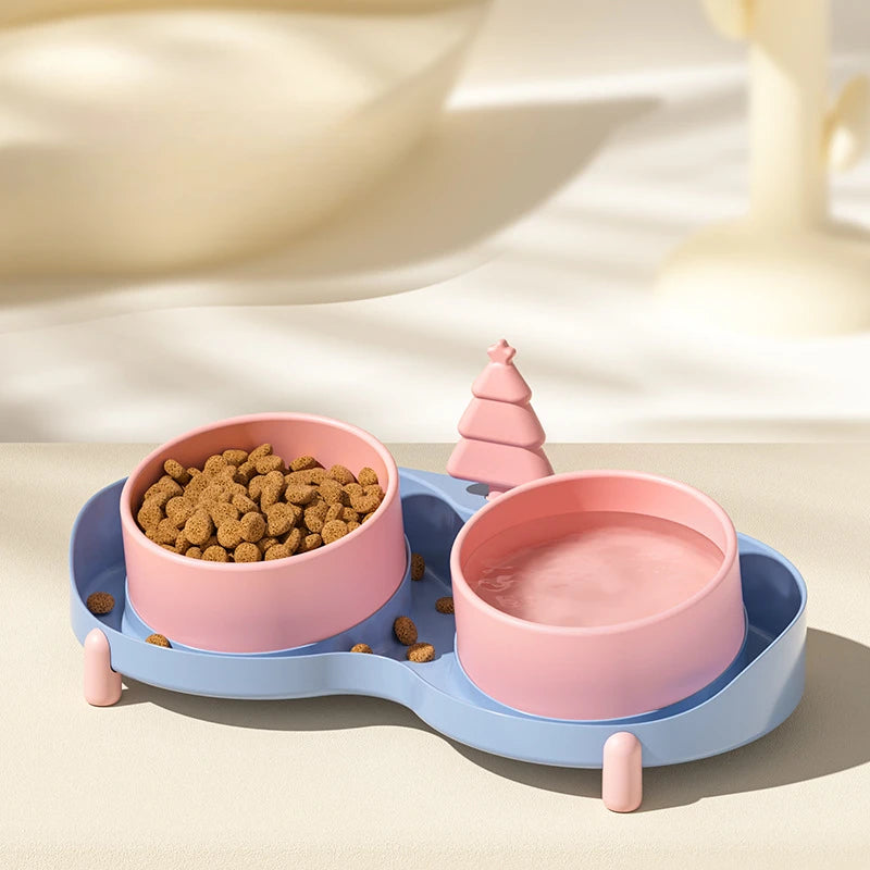 Fun Double Bowl Pet Tableware