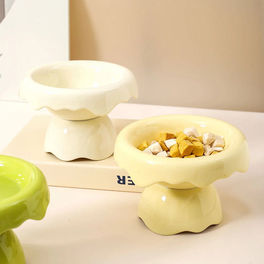 Petal Ceramic Removable Raised Pet Tableware