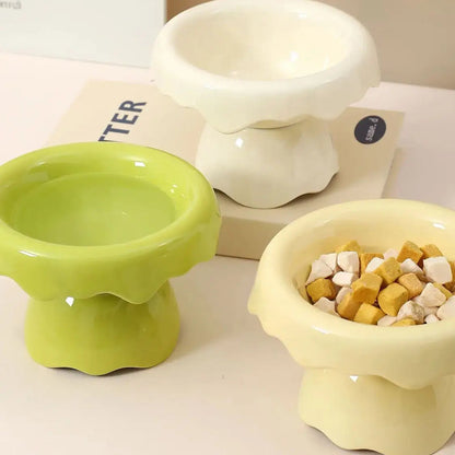 Petal Ceramic Removable Raised Pet Tableware