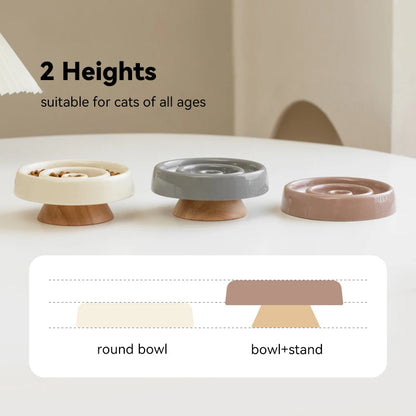 Slow Feed Low Raised Pet Tableware