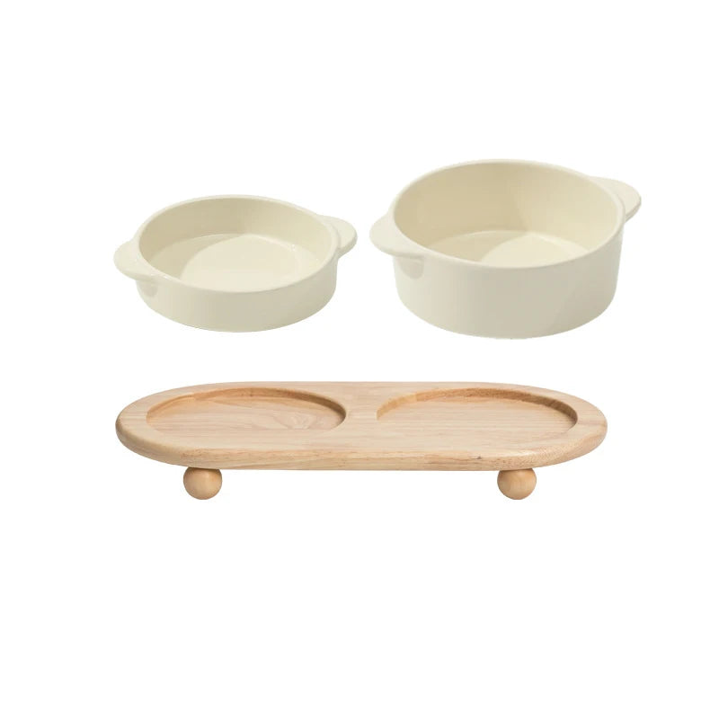 Single or Double Raised Pet Tableware