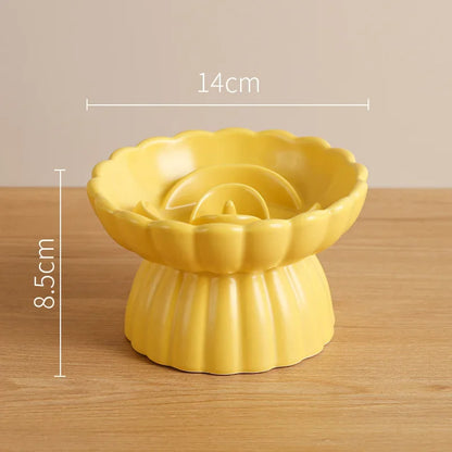 Slow Feed Flower Petal Elevated Pet Tableware