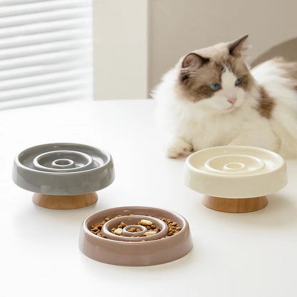 Slow Feed Low Raised Pet Tableware