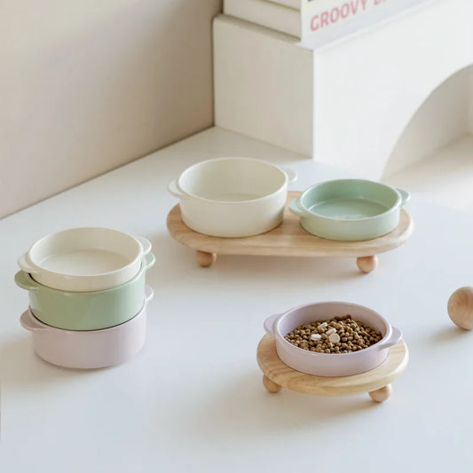 Single or Double Raised Pet Tableware