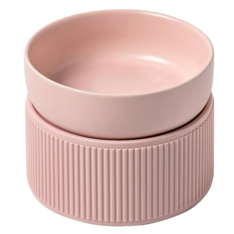 Round Textured Ribbed Base Pet Tableware