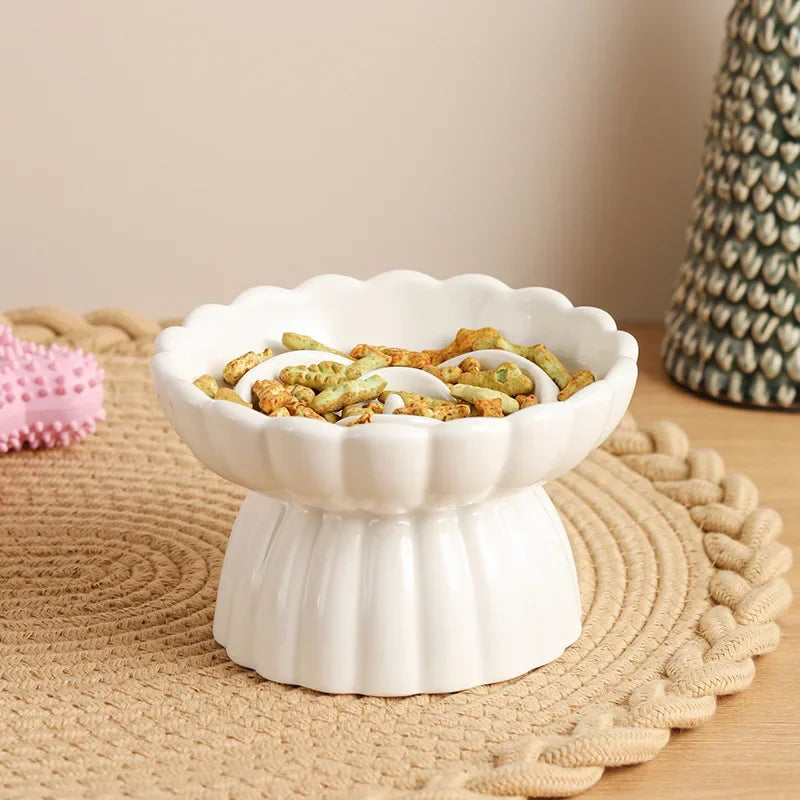 Slow Feed Flower Petal Elevated Pet Tableware