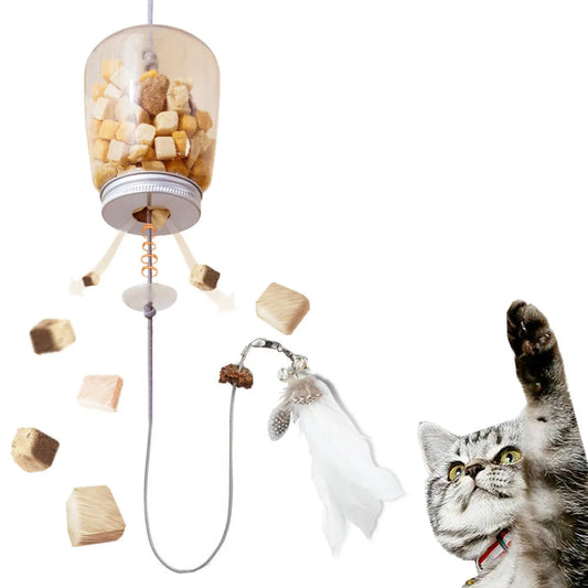 Interactive Cat Toy Slow Feed Dispenser