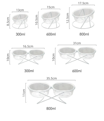 Transparent Glass Raised Tableware