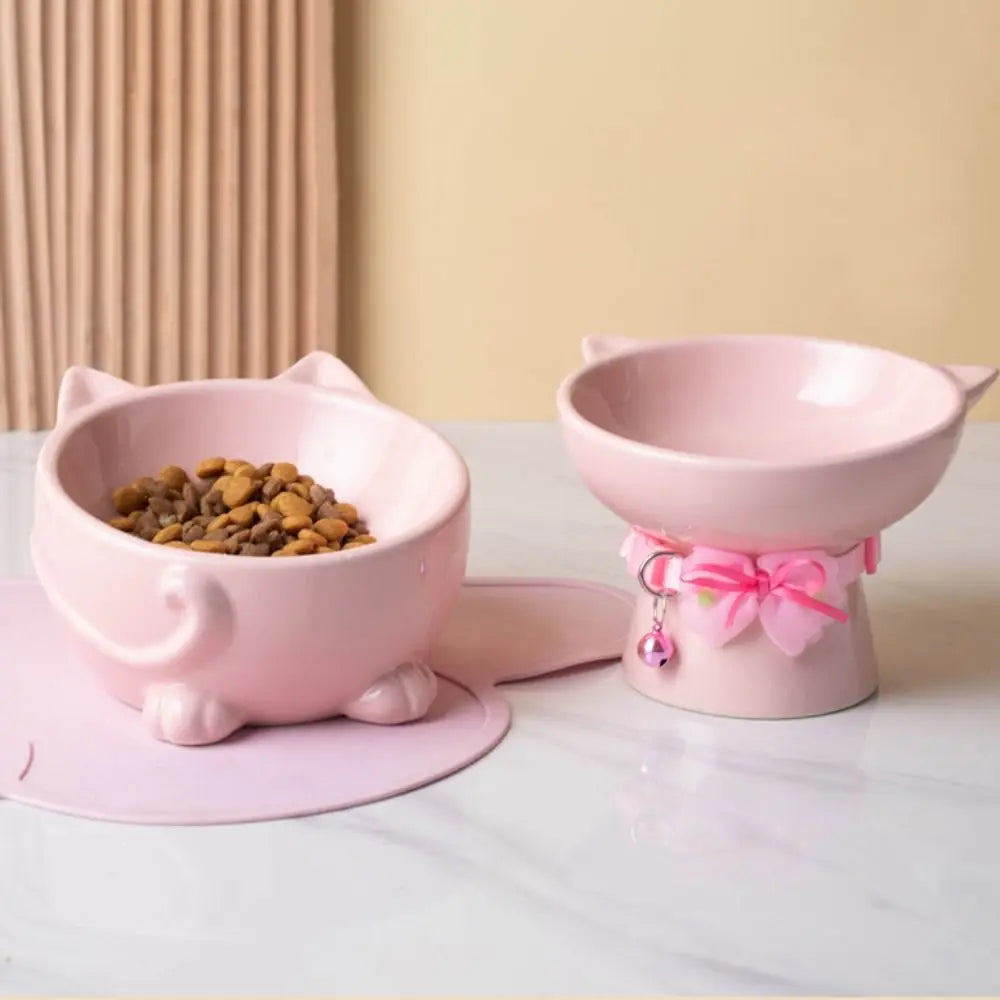 Cat Food and Water Bowl Tableware