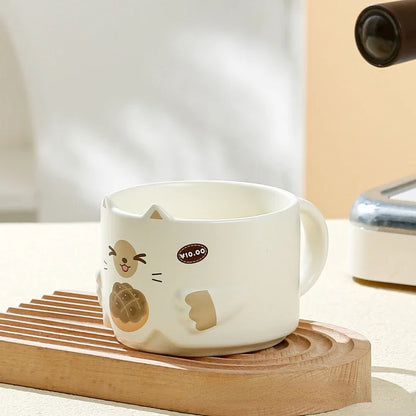 Stackable Cartoon Cat Mug