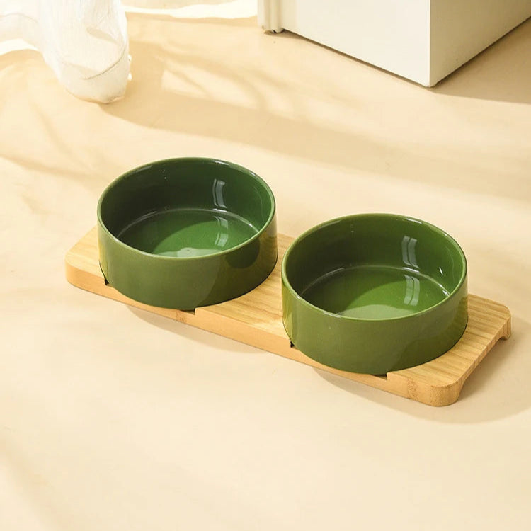 Multipurpose Bamboo Base Pet Tableware