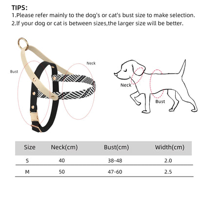 No Pull Neutral Soft Nylon Pet Harness And Leash Set