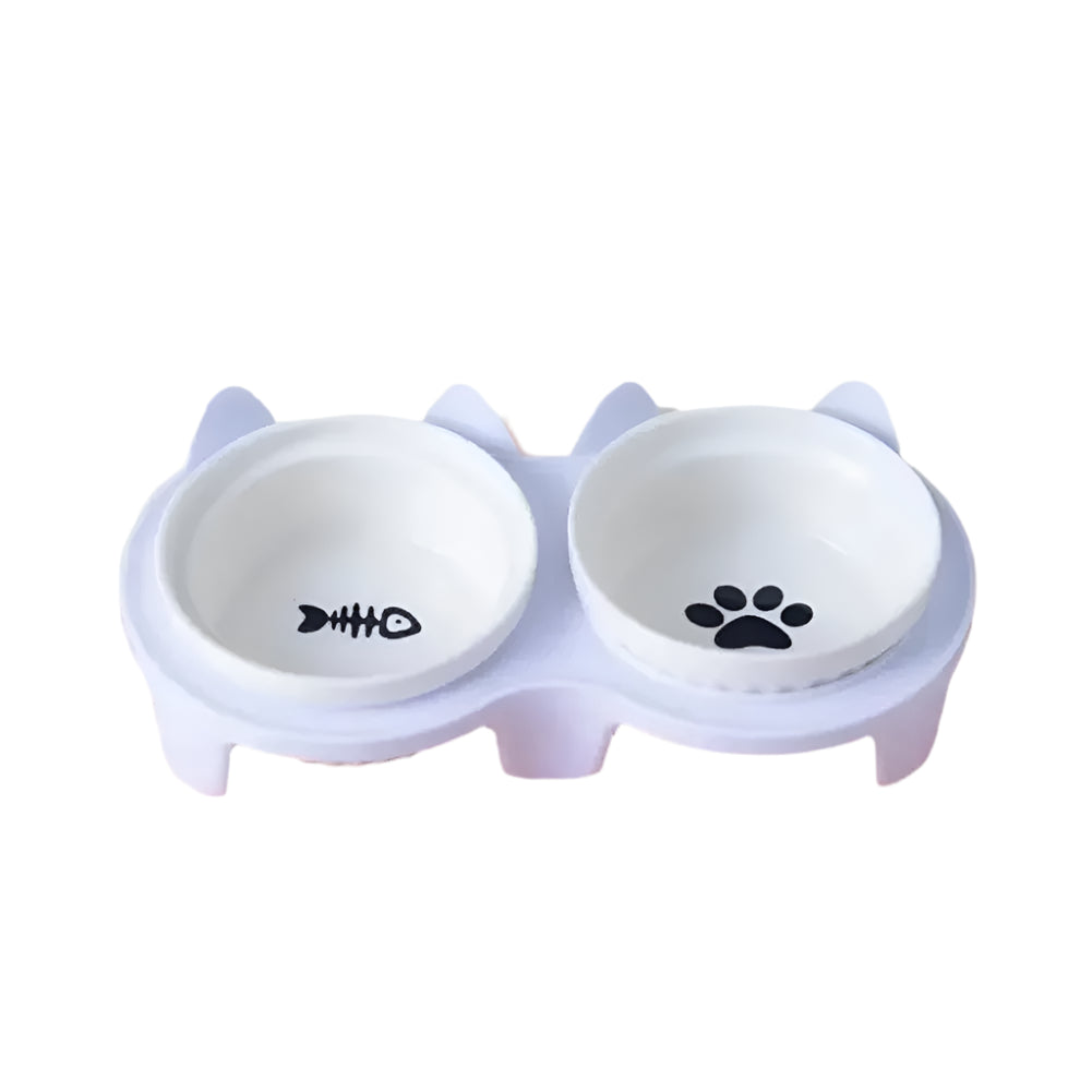 Fish Bone and Paw Print Pet Tableware