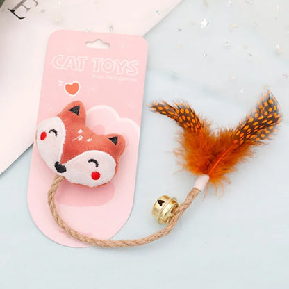 Animal Pet Toy With Catnip Feather Bell