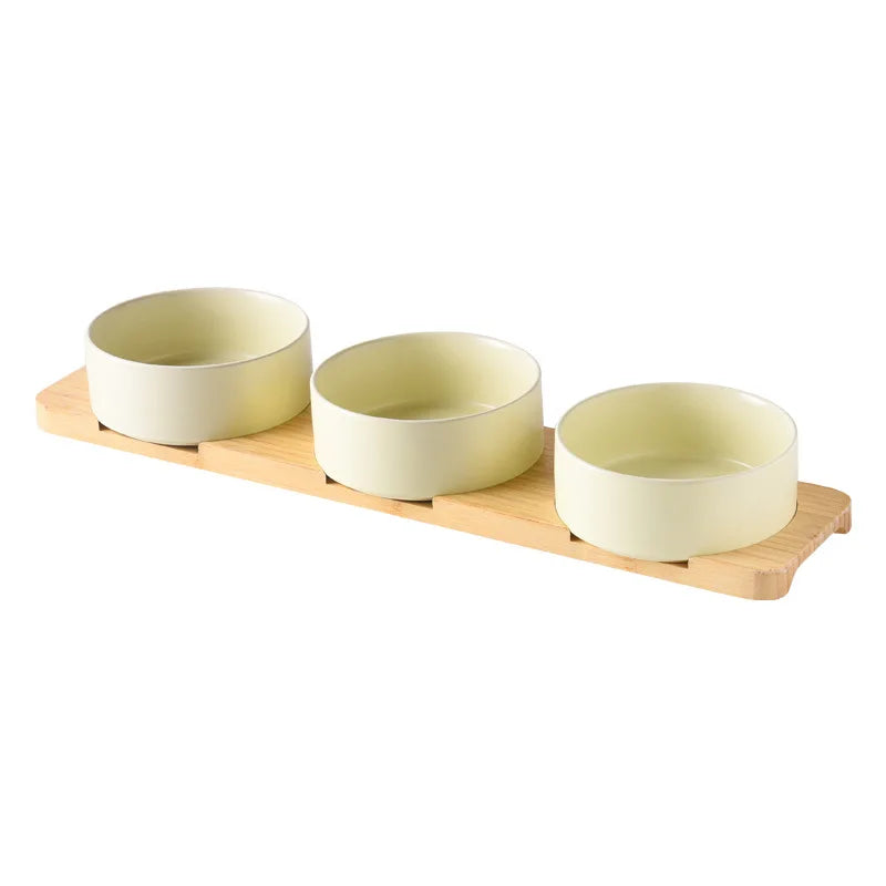 Multipurpose Bamboo Base Pet Tableware