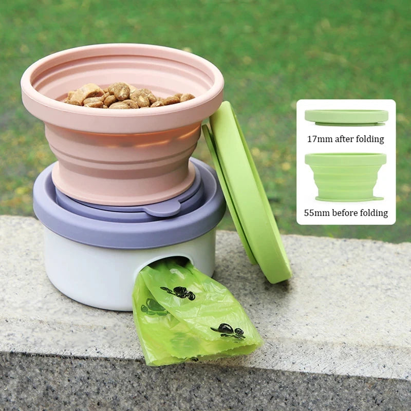 Combination Multipurpose Portable Outdoor Pet Bowl