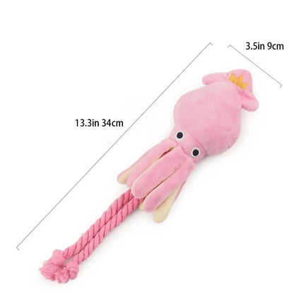 Interactive Octopus Plush Rope Pet Chew Toy