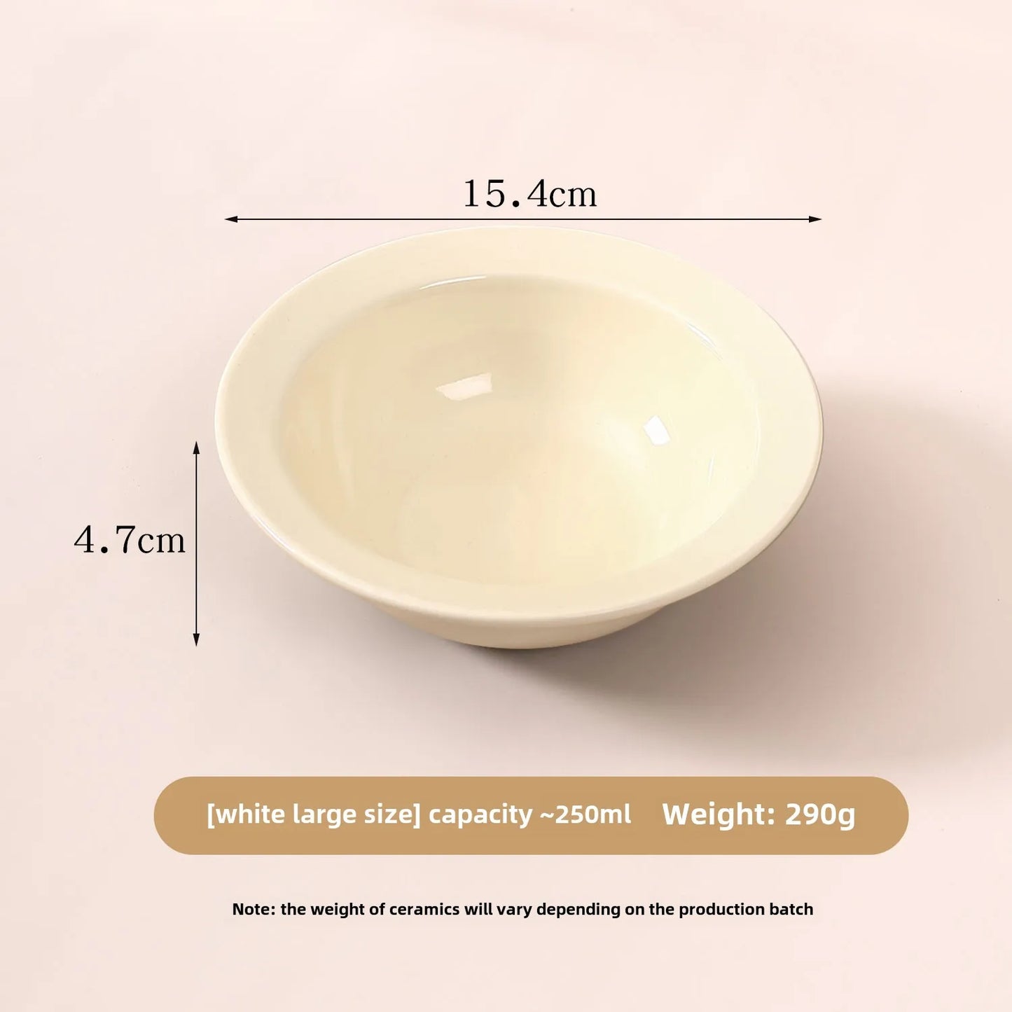 Round Edge Ceramic Pet Bowl