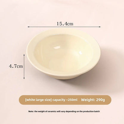 Round Edge Ceramic Pet Bowl