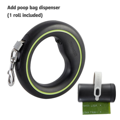 Circular Retractable 3M Pet Leash With Waste Bag Storage