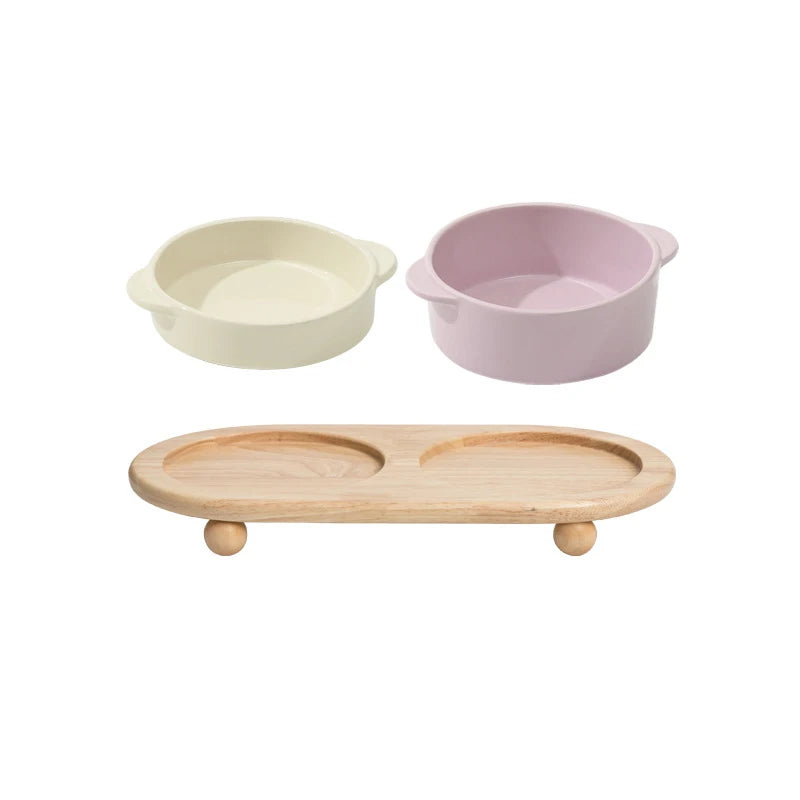 Single or Double Raised Pet Tableware