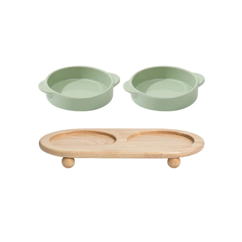 Single or Double Raised Pet Tableware